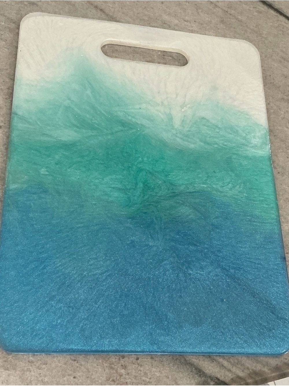 Womens Gradient Teal & Blue Tote Bag - Unbranded